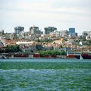 (2001-07) Lissabon 0607 - Blick vom Suedufer des Tejo zum Containerhafen