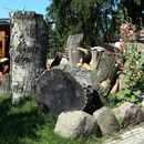 (2016-07) Ruegen HK 6999 - Arkona - Holzskulpturen auf dem Rügenhof
