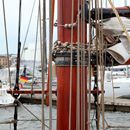 (2017-07) Rügen HK 1365 - Stralsund - Holzsegelkutter im Hafen