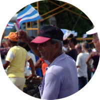 Kuba im Mai 2001: Demonstration am 1. Mai in Havanna
